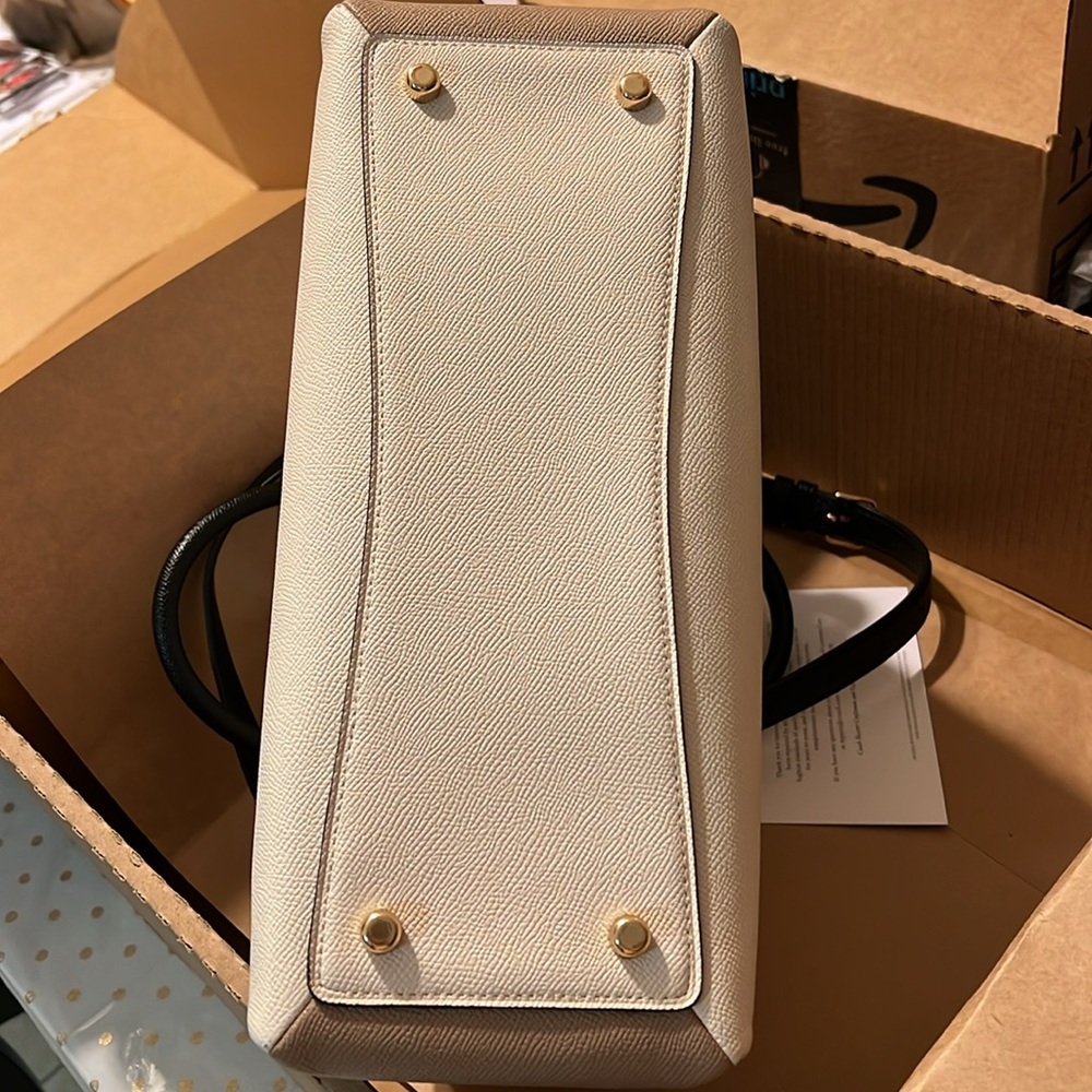 Tri-Color/Colorblock Coach “Lillie” Carryall Bag - Picture 9 of 10